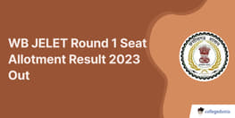 WB JELET Round 1 Seat Allotment Result 2023 Out